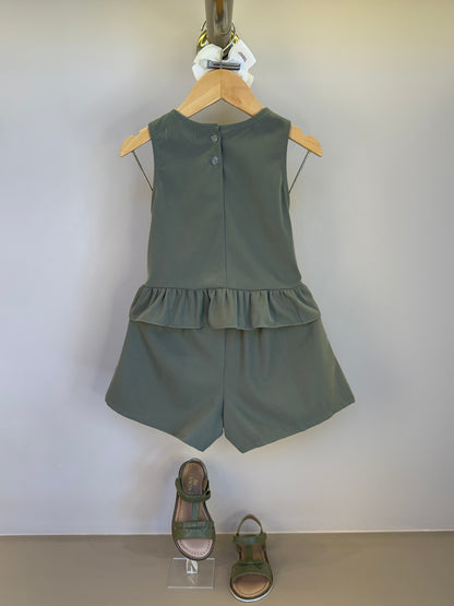 Conjunto Infantil Blusa Bordada e Shorts em Sarja - Mon Sucre
