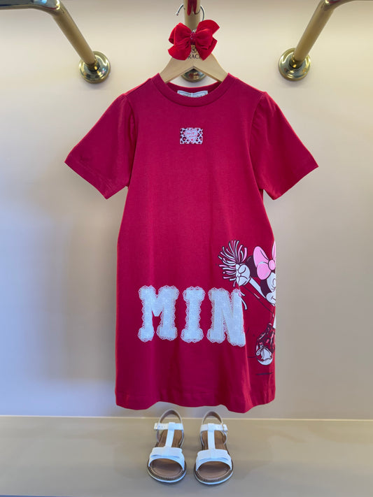 Vestido Infantil Minnie Cherry Flores ANM Rendado - Animê Petite