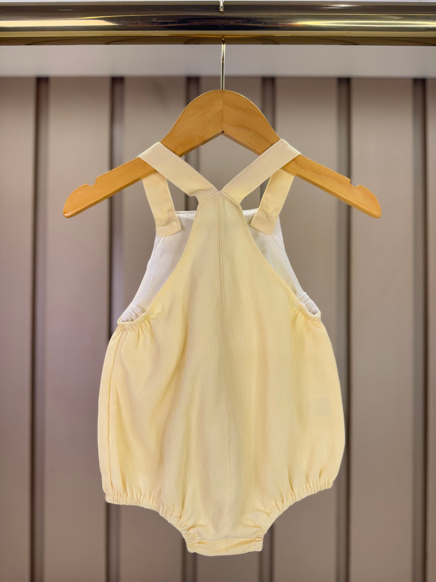 Jardineira Bebê Revelação Girafa - Roana