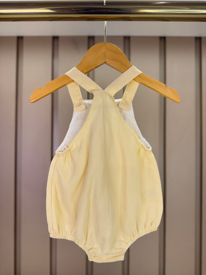 Jardineira Bebê Revelação Girafa - Roana