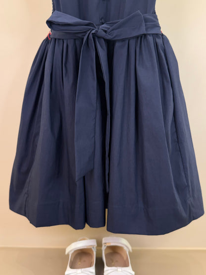 Vestido Infantil Clássico Algodão Ísis Marinho - Gracia