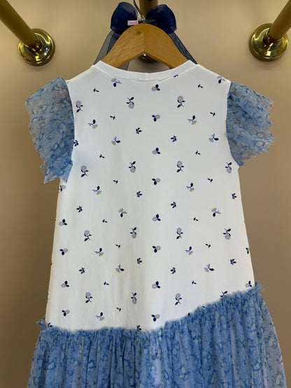 Vestido Infantil Cachorrinho Tule Etampado - Petit Cherie