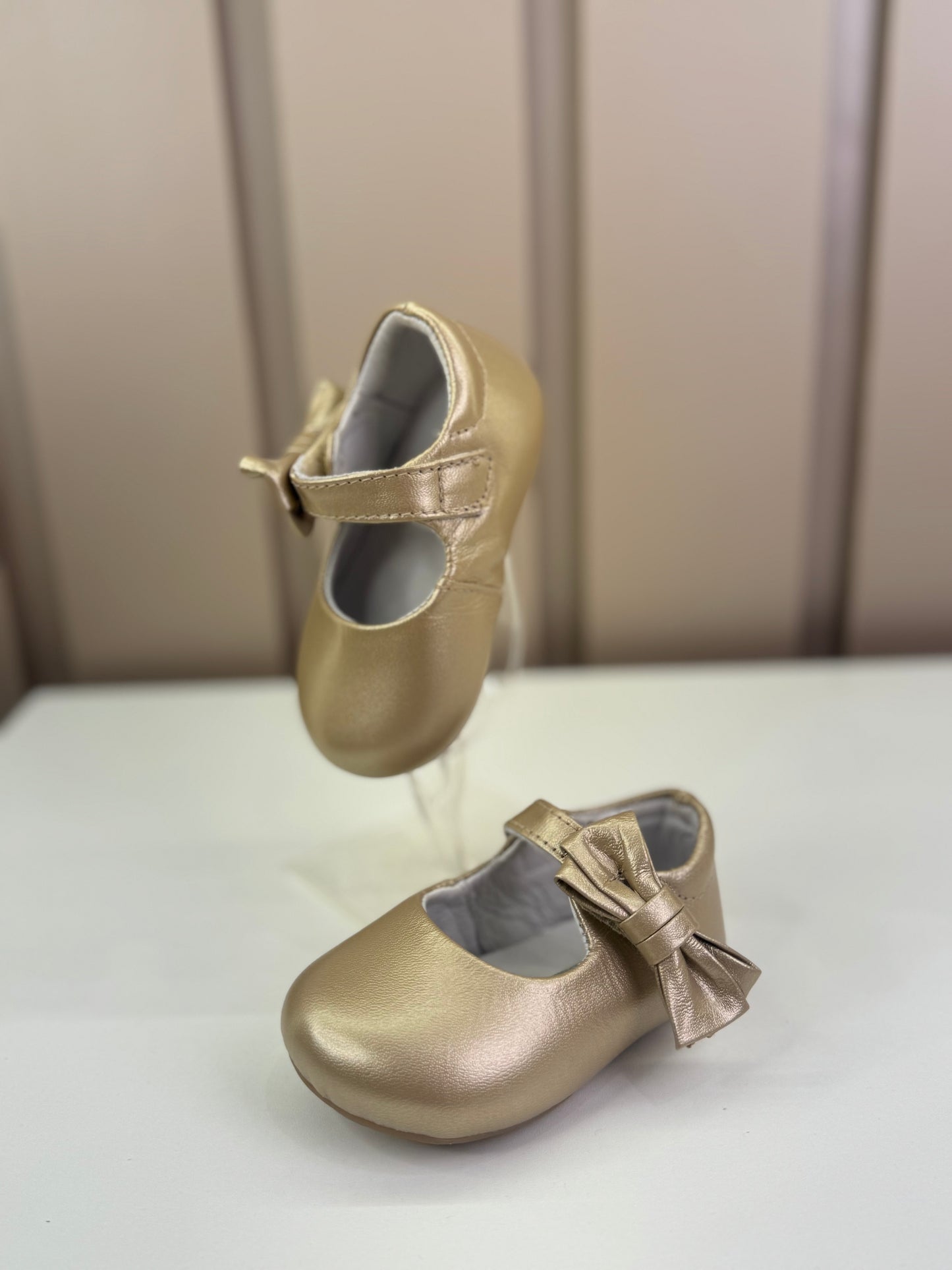Sapatilha Bebê Stylish Glitter Champagne - Gambo