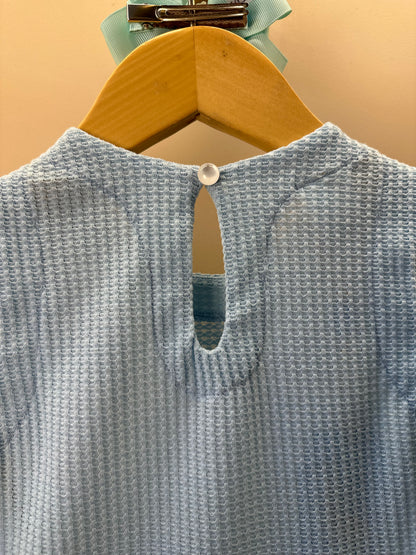 Vestido Infantil Jumper Detalhe Pala e Laço Azul - Beabá