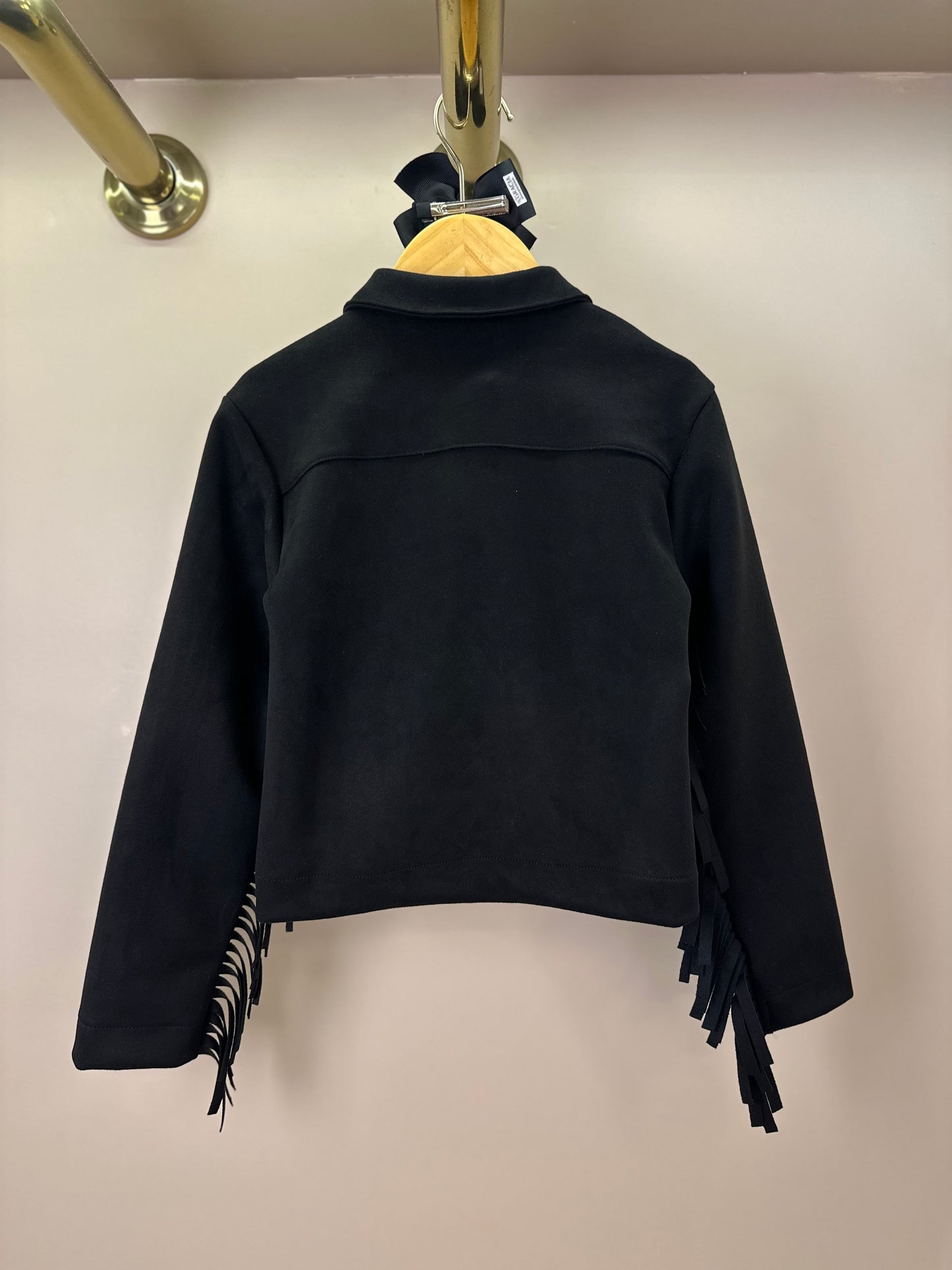 Jaqueta Infantil de Suede com Franjas - Momi