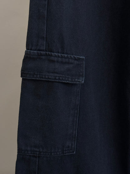 Calça Teen Jeans Cargo Preta – Authoria