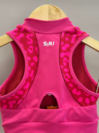 Conjunto Infantil Top e Legging Fuseau Atena Oncinha Pink - Siri Sport