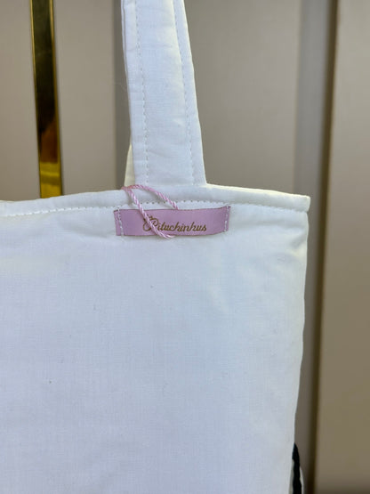 Bolsa Infantil Puffer FloresTule Off White - Pituchinhus