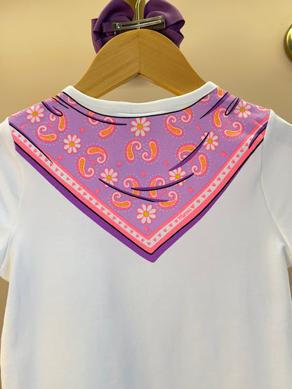 Blusa Infantil Lenço Estampado Amarrado Na Gola - Momi