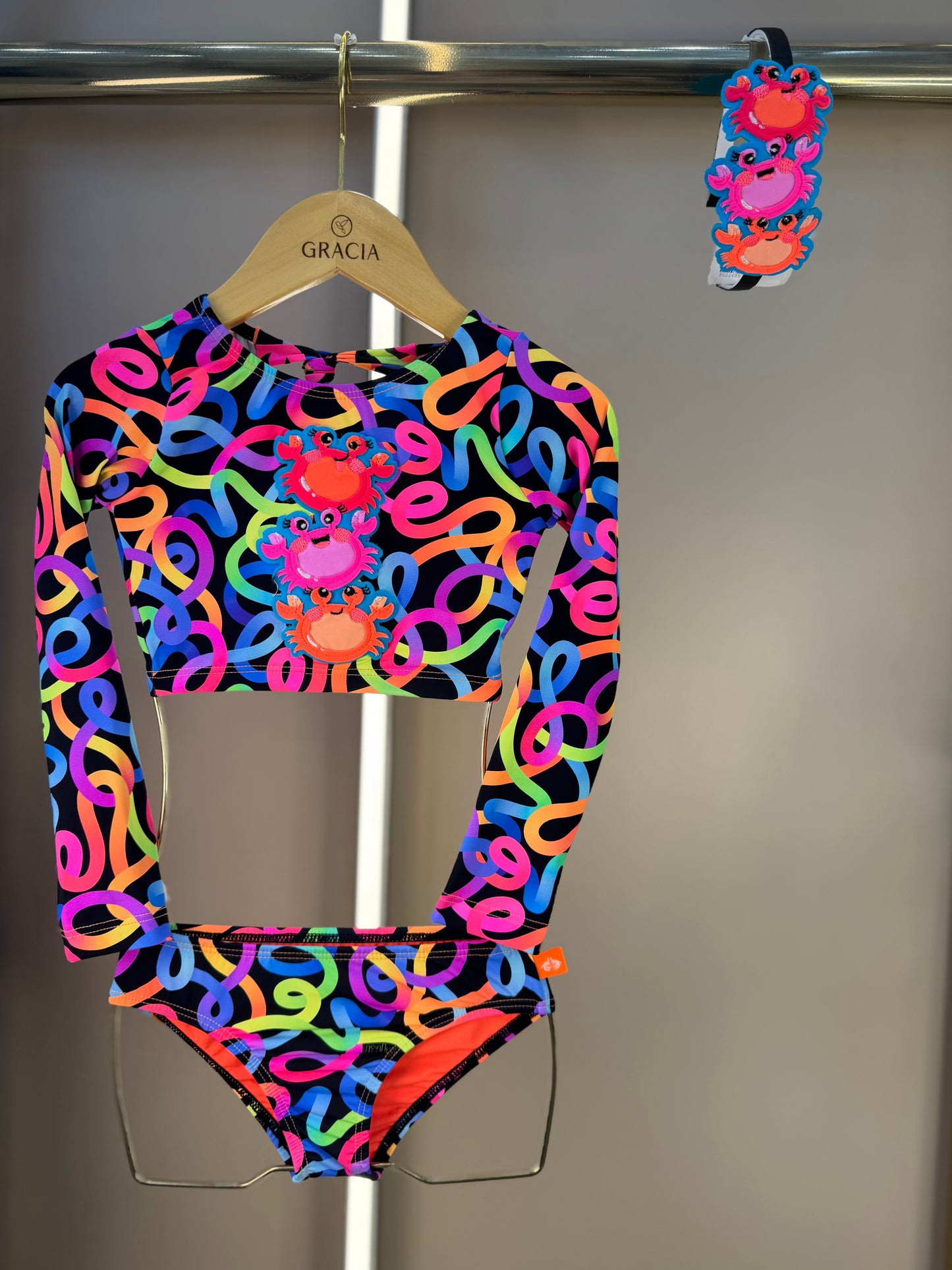 Biquíni Infantil Cropped ML Magali Embolada - Siri Kids