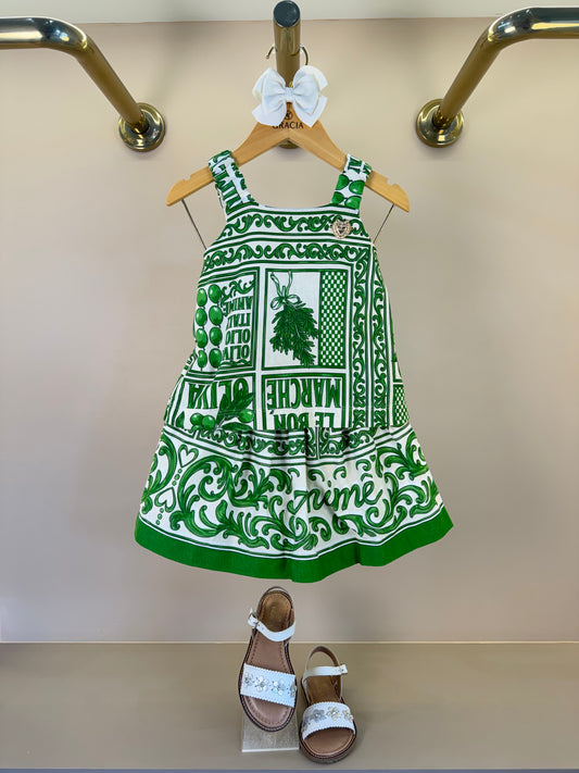 Conjunto Infantil Blusa Saia Estampado Verde - Animê