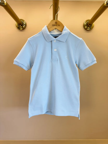 Polo Infantil Piquet Azul Céu - Dudes