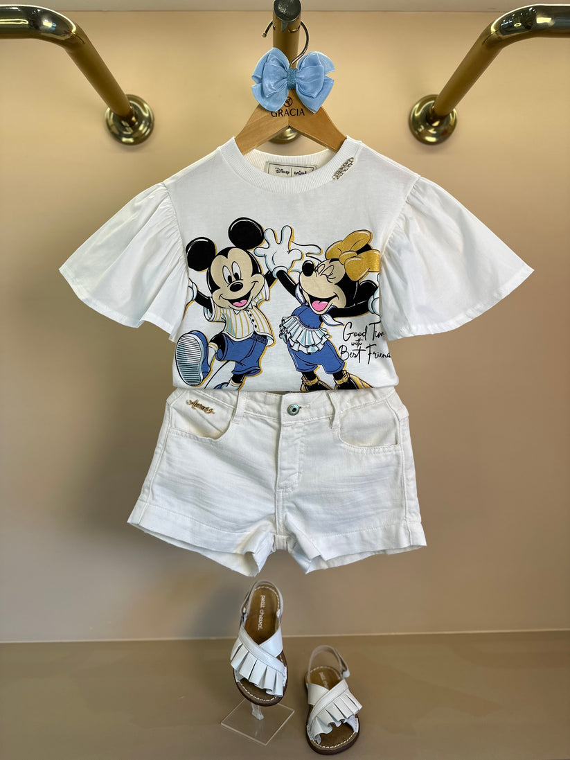 Shorts Infantil Sarja Off White - Animê