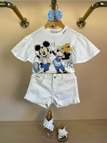 Shorts Infantil Sarja Off White - Animê