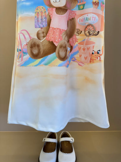 Vestido Infantil Ursinha Praia - Infanti
