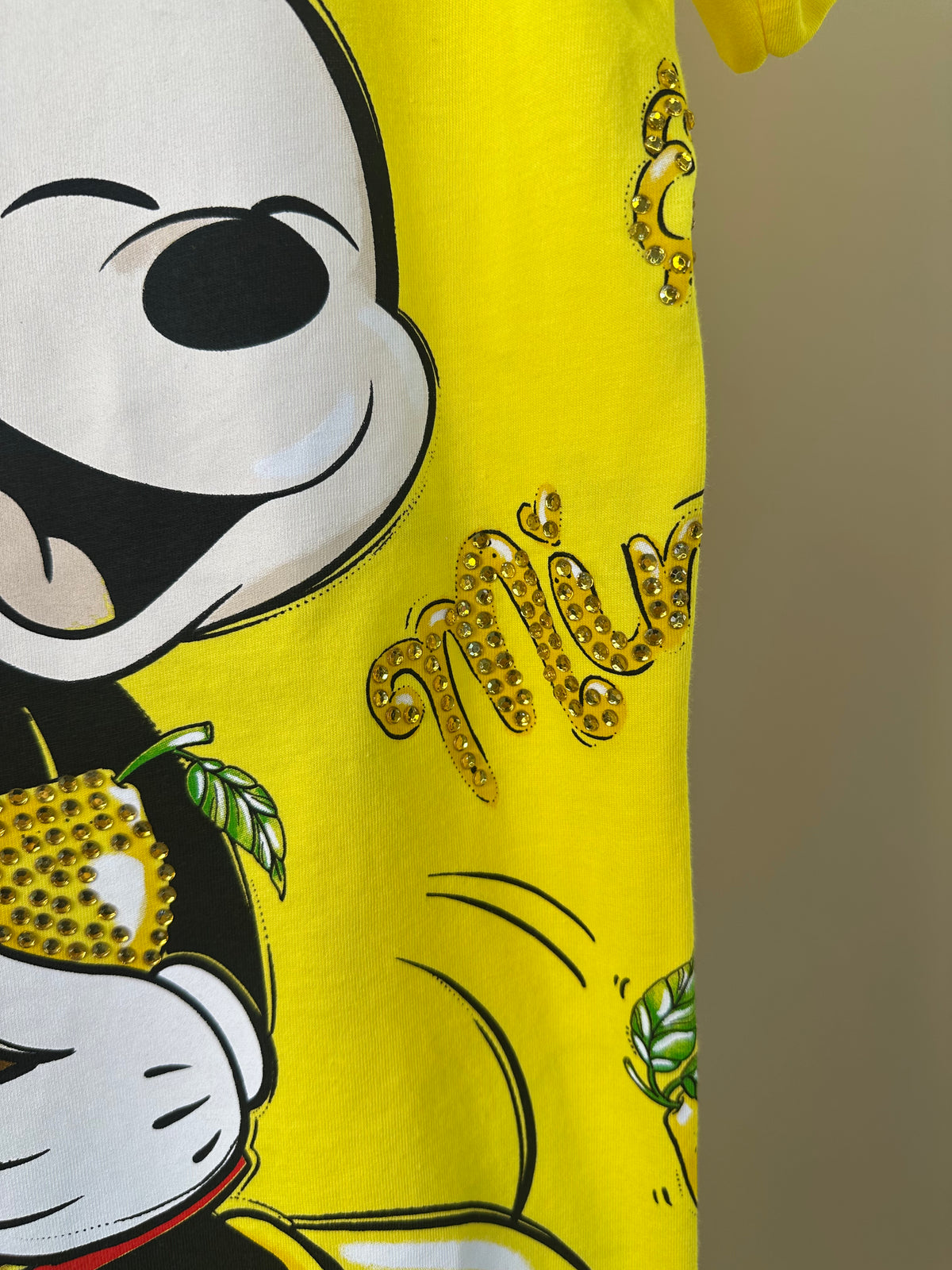 Vestido Infantil Disney Amarelo Mickey e Minnie Limões - Animê