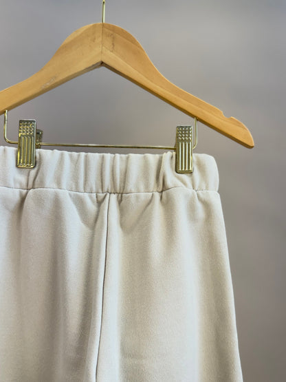 Calça Infantil Wide Leg Lateral Glitter Bege - Luluzinha