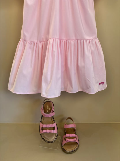 Vestido Infantil Gola Bordada Flores - Mon Sucre