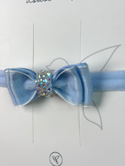 Faixinha Bebê Special Shine Organza Azul Claro - Gracia