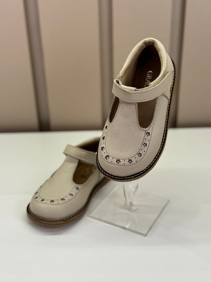 Sapato Infantil Couro Paola Off White - Gracia