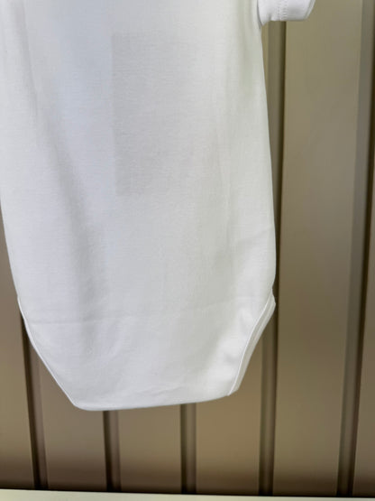 Body Bebê Algodão Egipcio Teddy Boia Branco - Dame