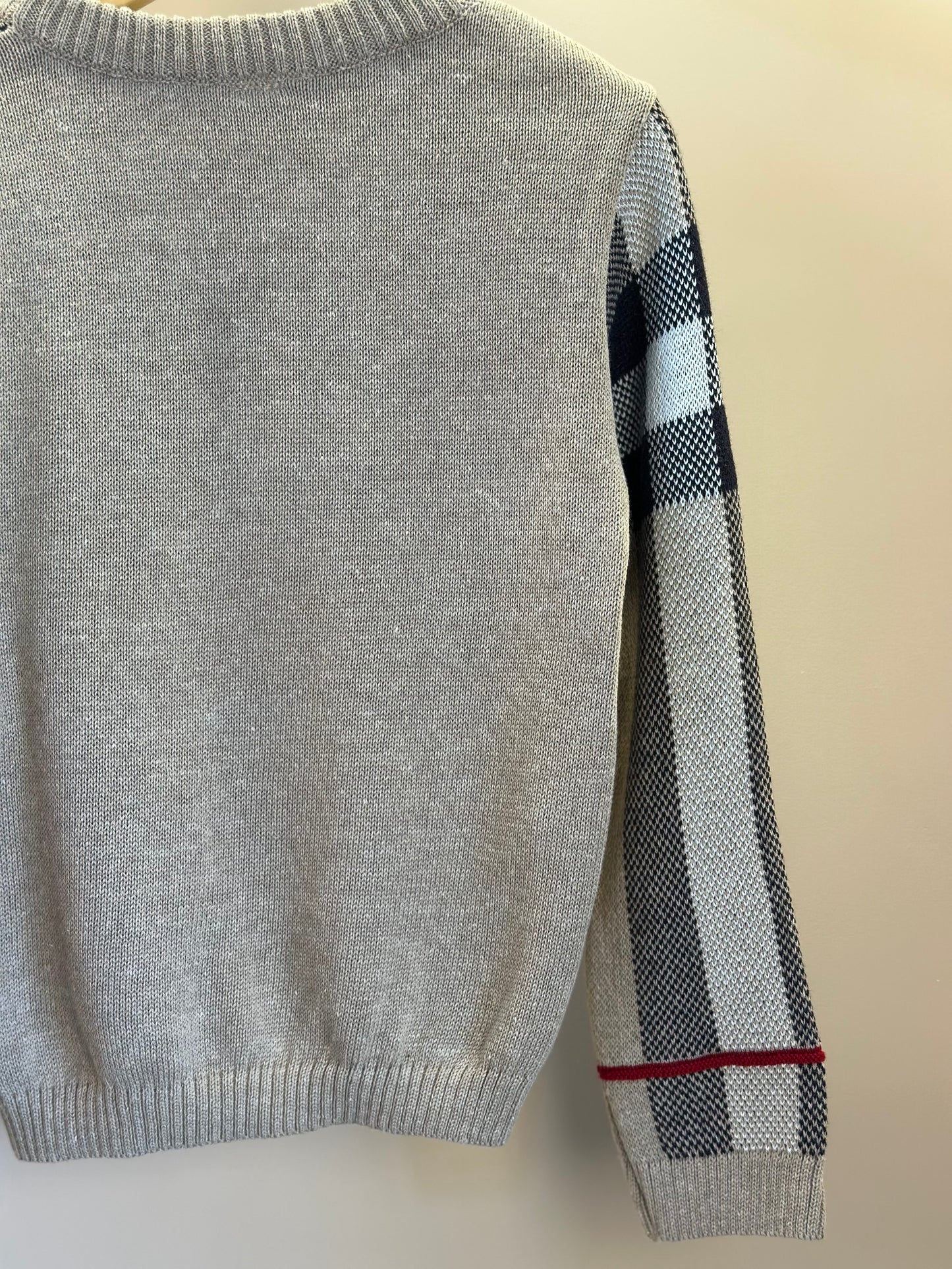 Blusa Bebê Tricot Clássico Jacquard Bege - Um Mais Um