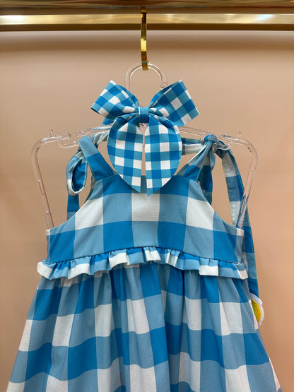 Vestido Infantil Lívia Est. Vichy Limão - Siri Kids