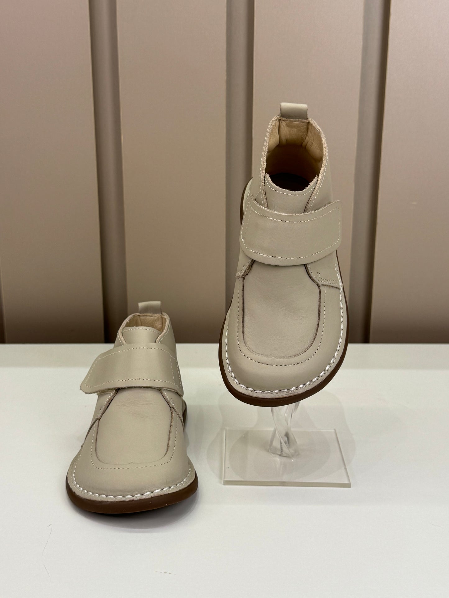 Bota Infantil Couro Caçador Areia - Petit Cheval