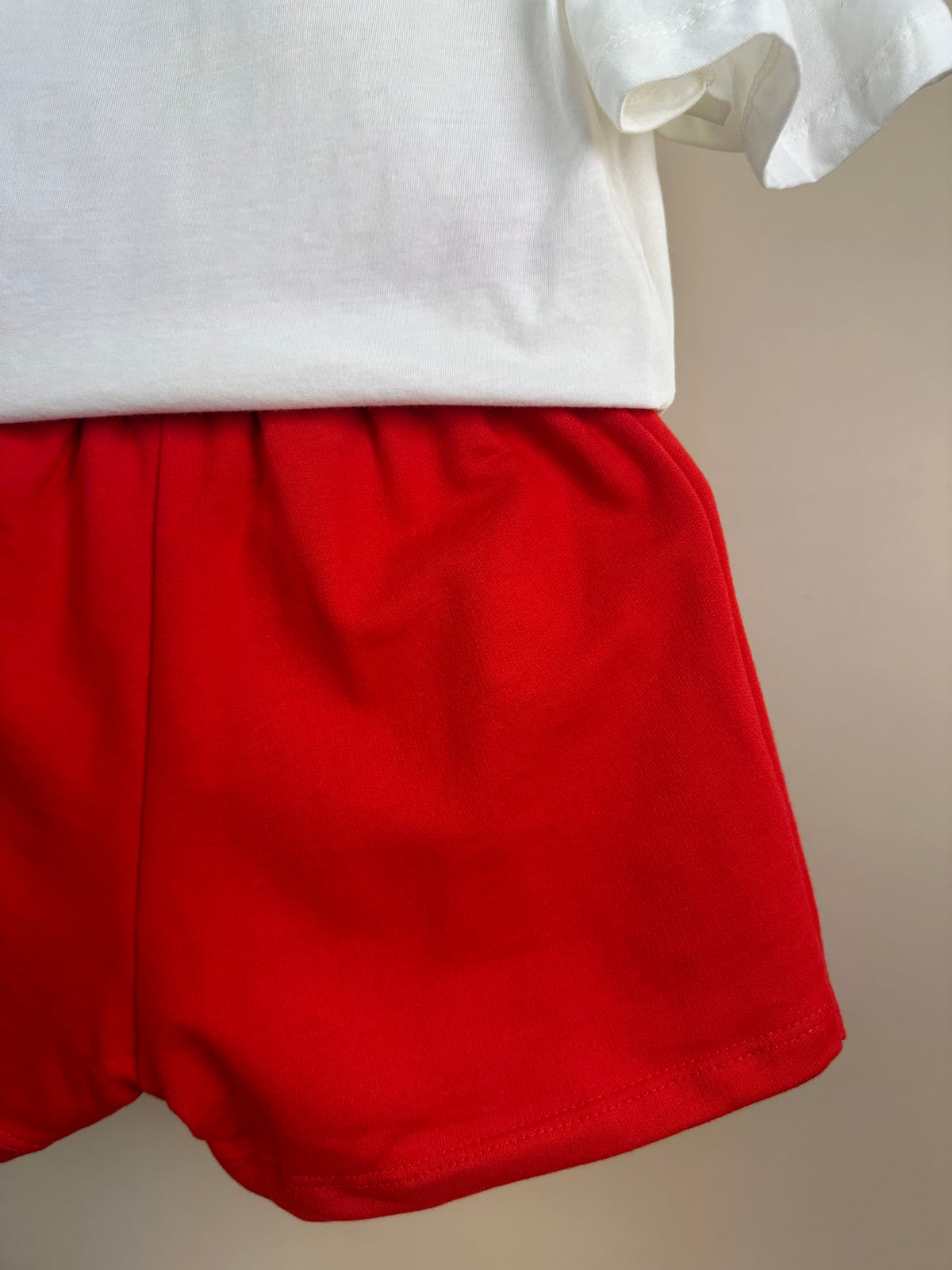 Conjunto Infantil Blusa Cherry e Shorts Saia Laço Lateral - Momi
