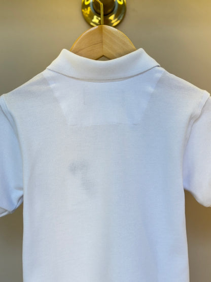 Polo Infantil Piquet Branco - Dudes