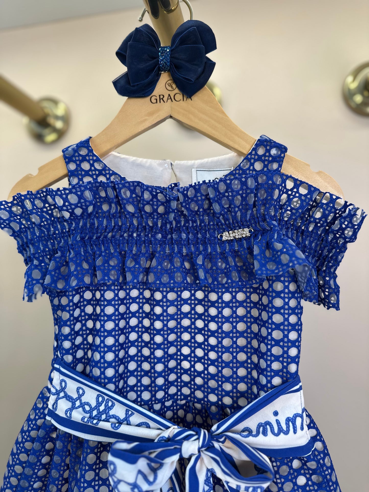 Vestido Infantil Tule Bordado Midnight - Animê