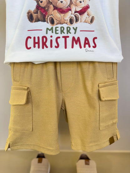 Camiseta Infantil Algodão Teddy Natal MC - Dame