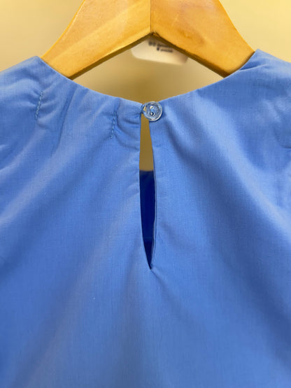 Conjunto Infantil Blusa Bordada Tricoline e Shorts Azul - Mon Sucre