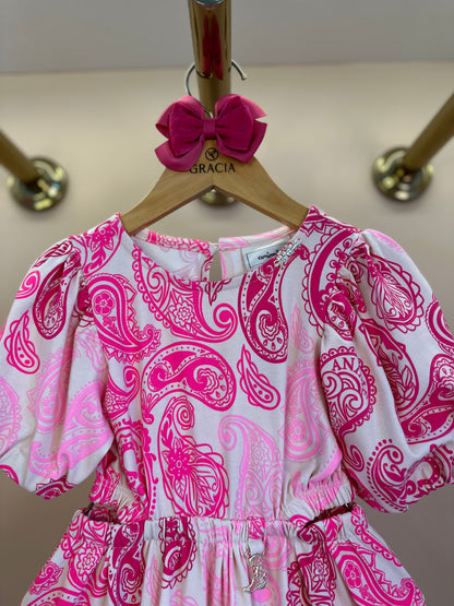 Vestido Infantil Abertura Lateral Paisley ANM - Animê