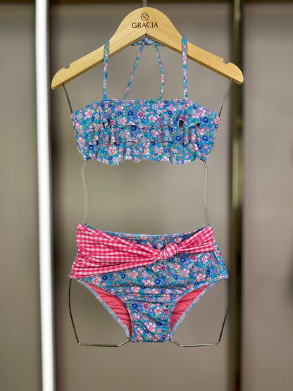 Biquíni Infantil Babado Floral - L'été
