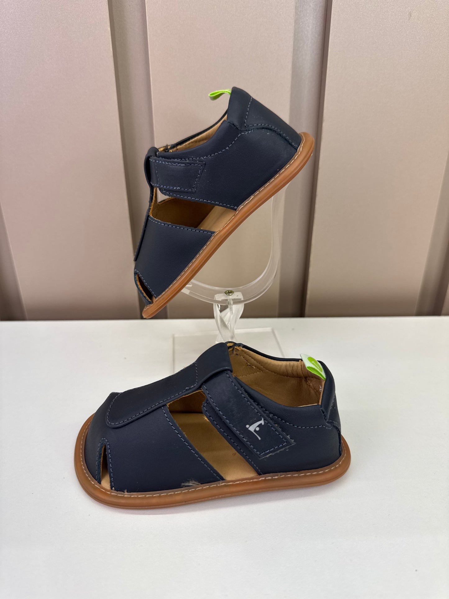 Sandália Bebê Couro Parky Navy - Tip Toey Joey