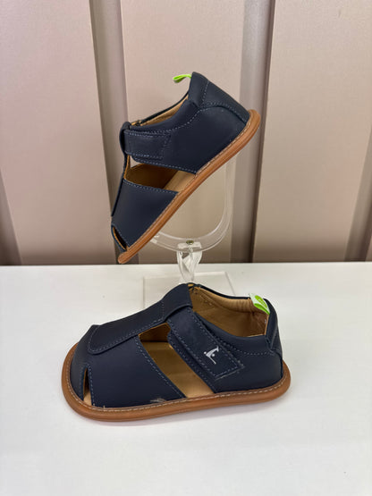 Sandália Bebê Couro Parky Navy - Tip Toey Joey