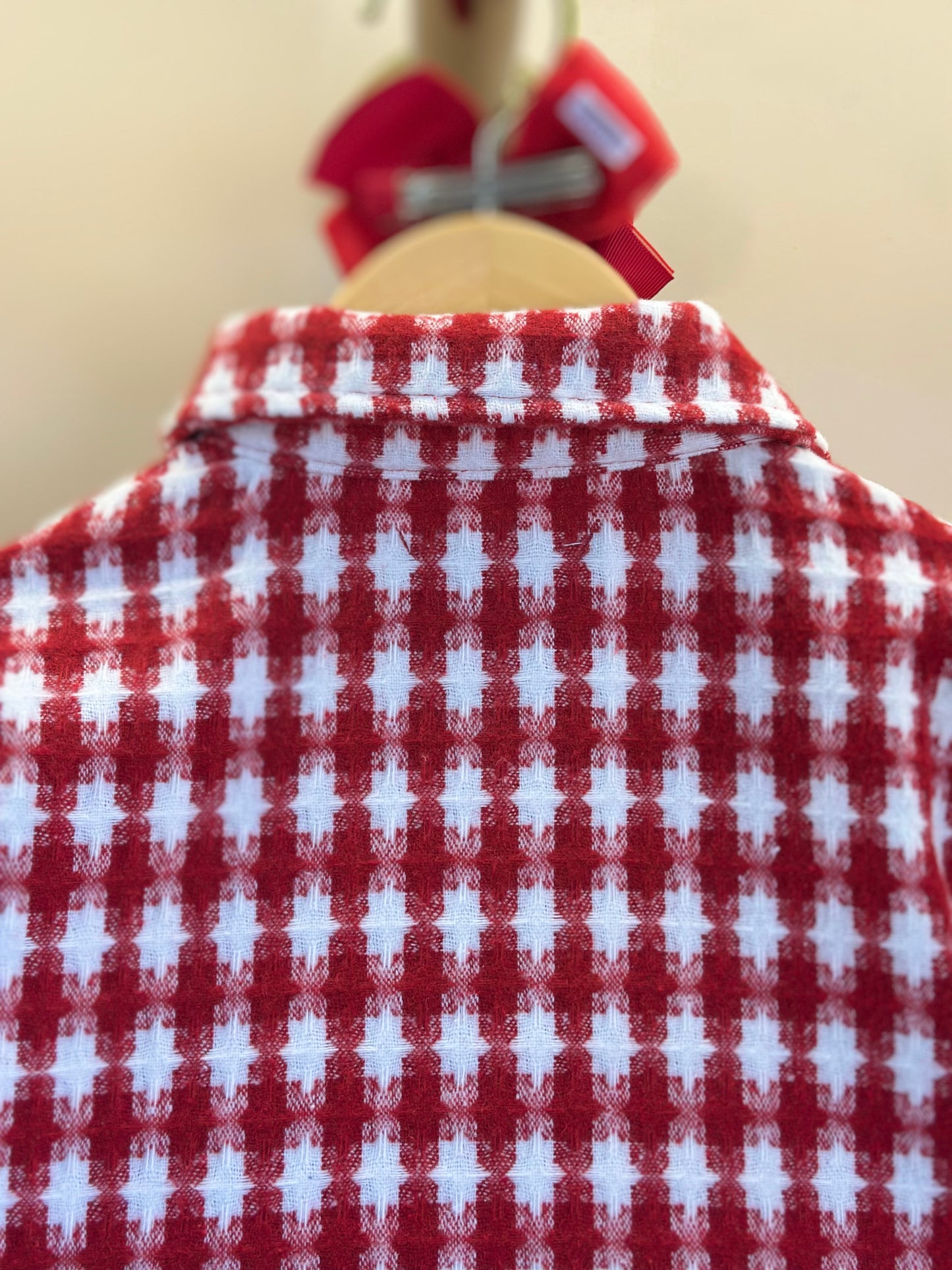 Conjunto Infantil Conceito Tweed Vermelho Casaco e Shorts Saia - Animê