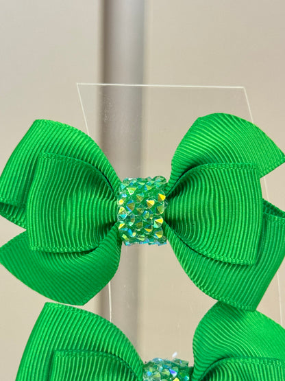 Laço Infantil Shine Verde Folha Parzinho P - Gracia