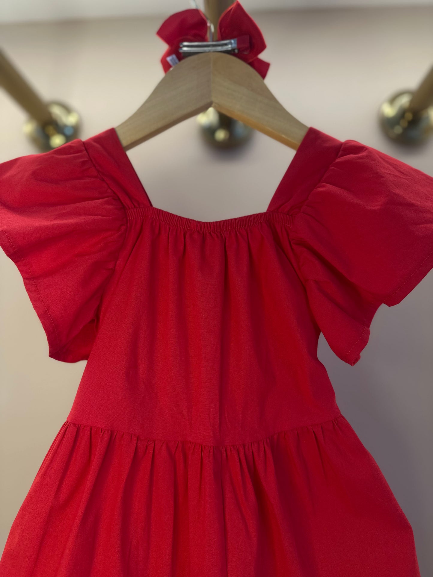 Vestido Infantil Amarração Laço Bordado Paetê - Momi