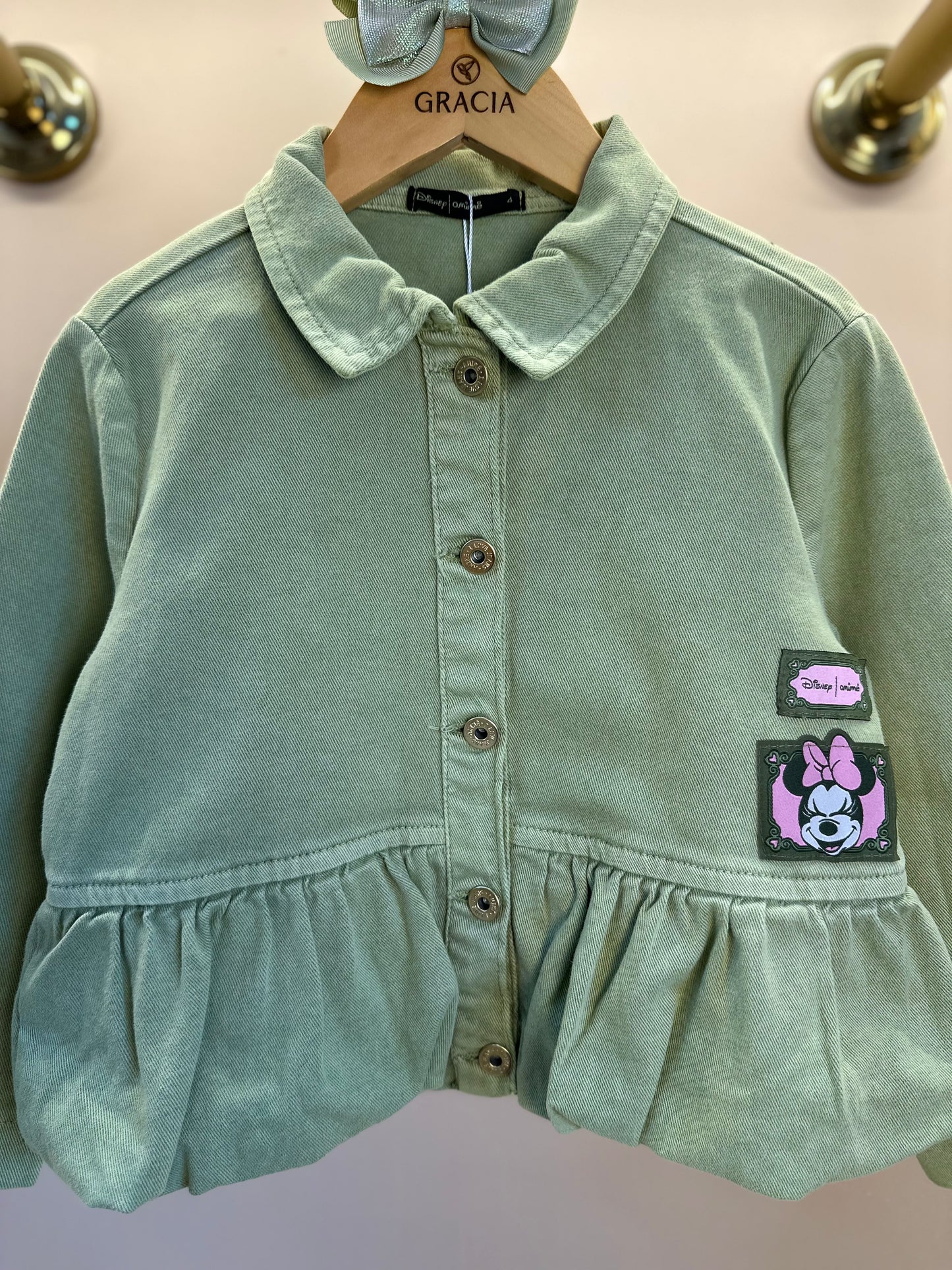 Jaqueta Infantil Minnie Verde Forest - Animê