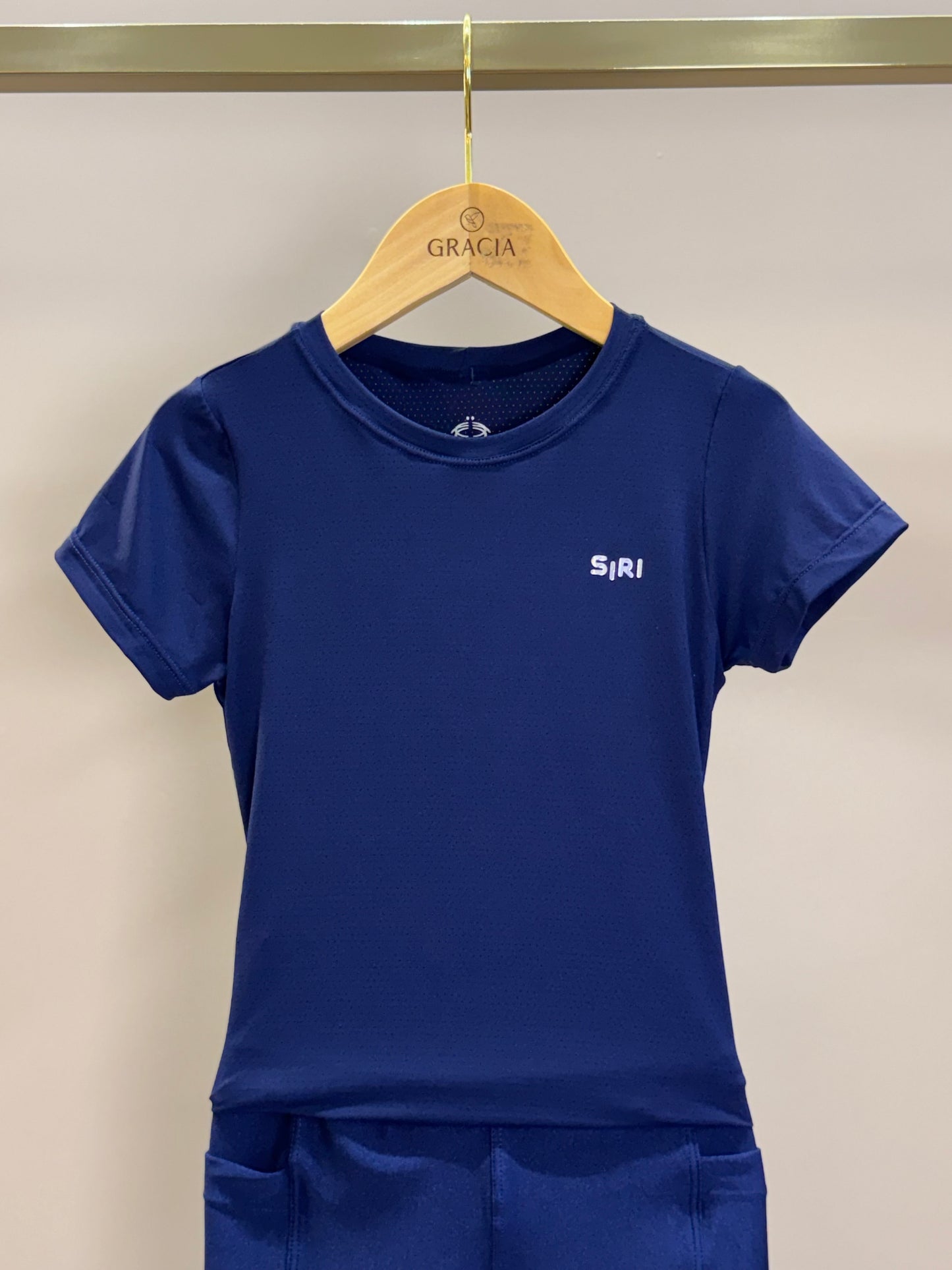 Conjunto Infantil Blusa Maria New Trip Marinho e Legging Fuseau Soraia Trilobal Marinho - Siri Sport