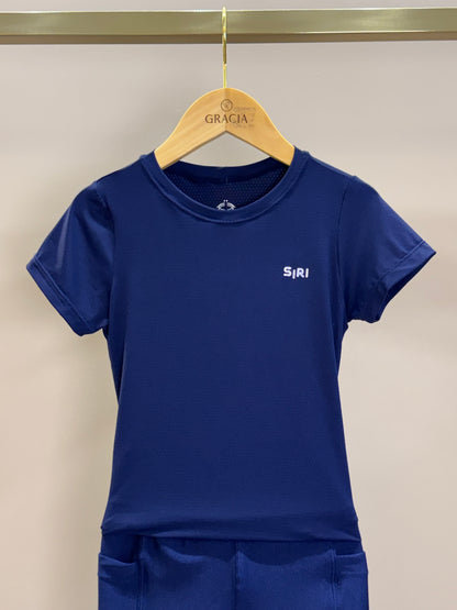 Conjunto Infantil Blusa Maria New Trip Marinho e Legging Fuseau Soraia Trilobal Marinho - Siri Sport