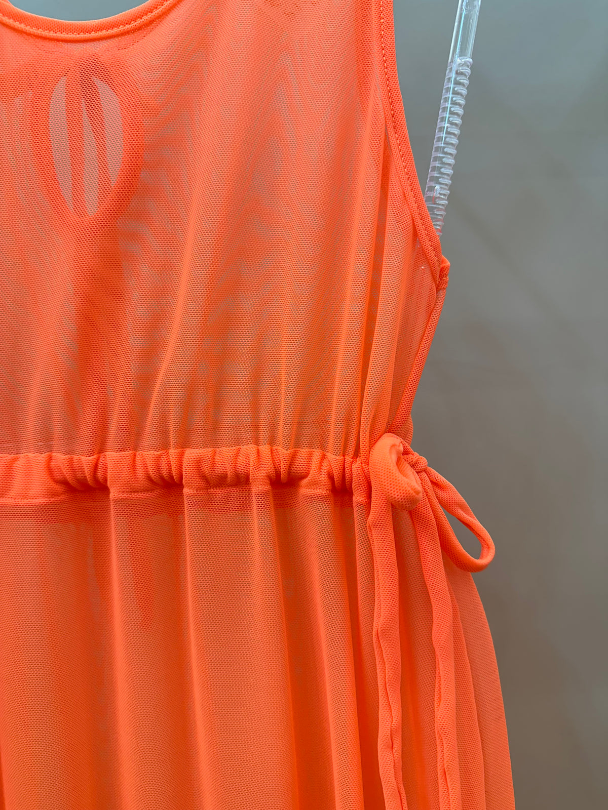 Vestido Infantil Tule Larissa Laranja Fluor - Siri Kids