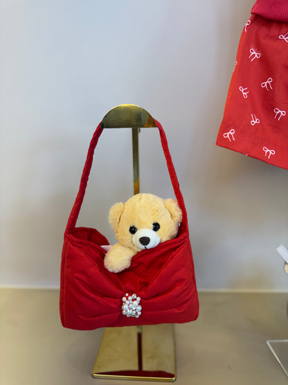 Conjunto Infantil Regata Strass Bordados e Short Lacinhos - Pituchinhus