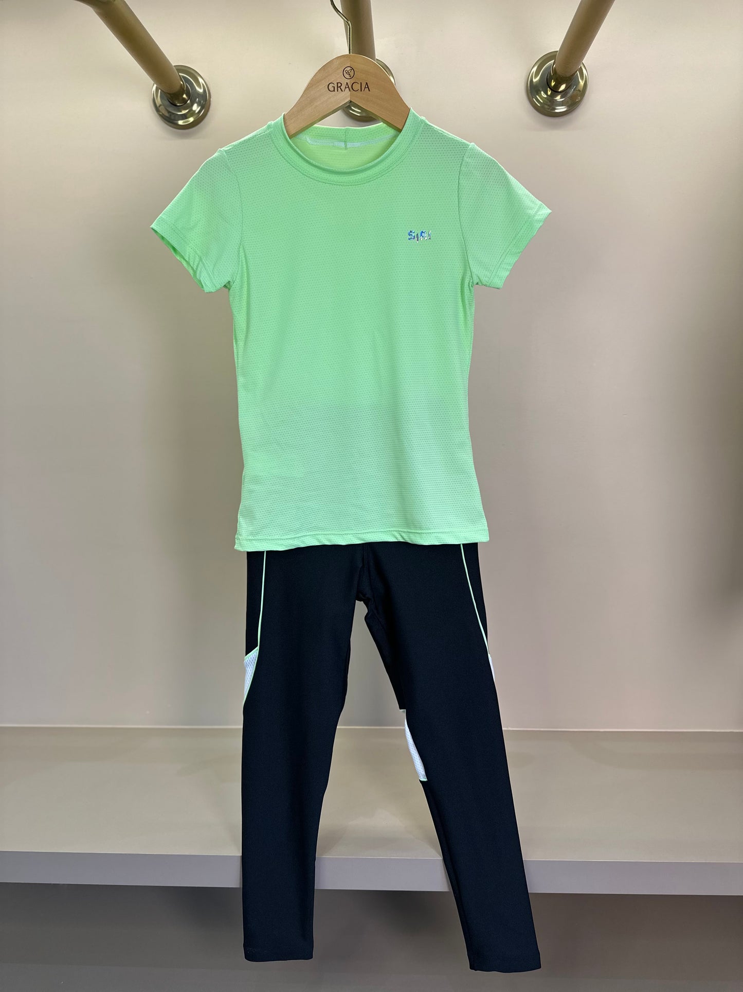 Conjunto Infantil Blusa Maria Sakay Conexão e Legging Isis Trilobal Conexão - Siri Sport