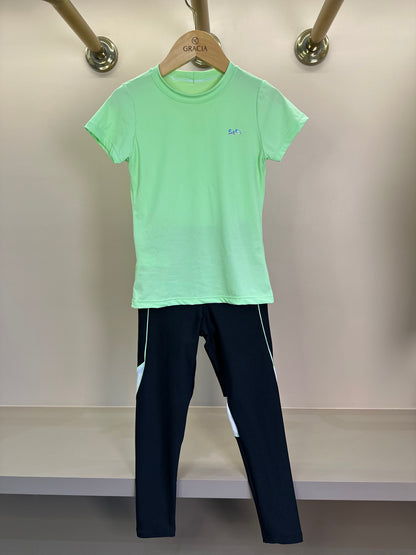 Conjunto Infantil Blusa Maria Sakay Conexão e Legging Isis Trilobal Conexão - Siri Sport