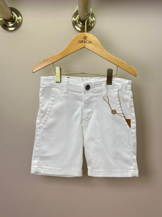 Bermuda Infantil Social Sarja Elastano Off White - Dame