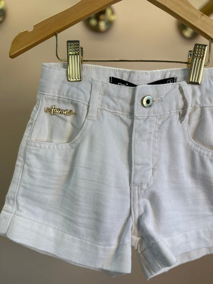 Shorts Infantil Sarja Off White - Animê