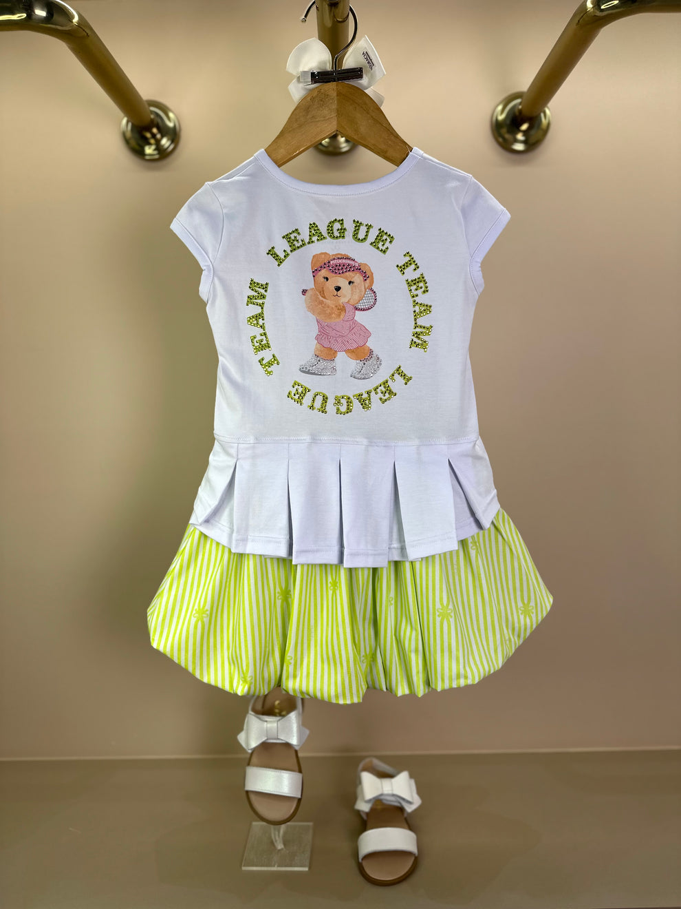 Blusa Infantil Cotton Ursinha com Pregas nas Costas - Pituchinhus